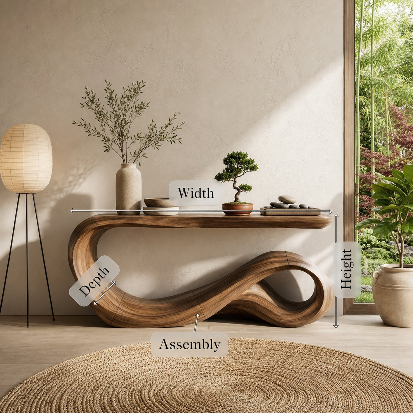 Rustic Hallway Console Table For Entryway - product view 8