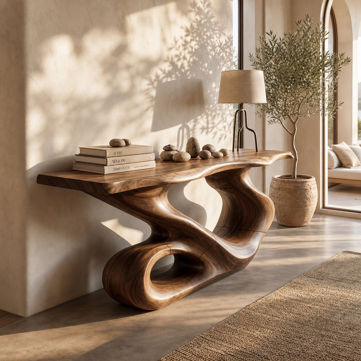 Rustic Live Edge Console Table Modern Residence