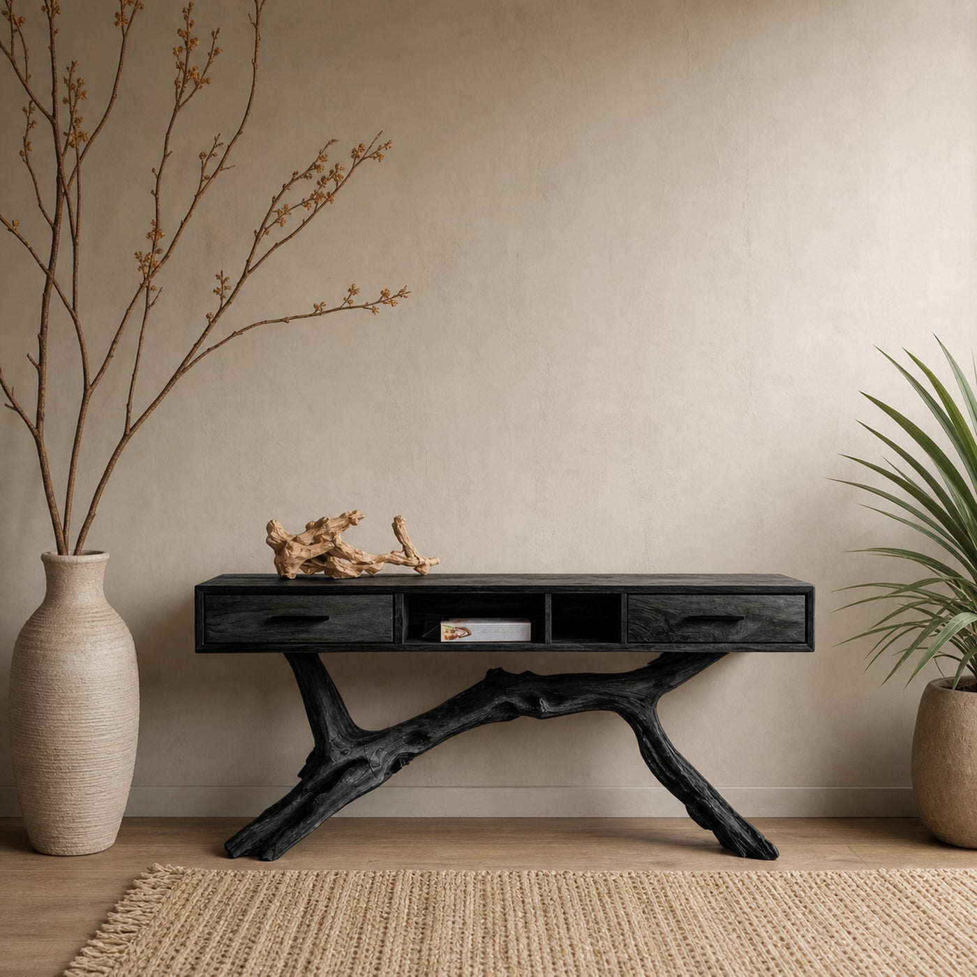 Rustic Live Edge Entryway Table For Entryway Design Warm Welcome - product view 4