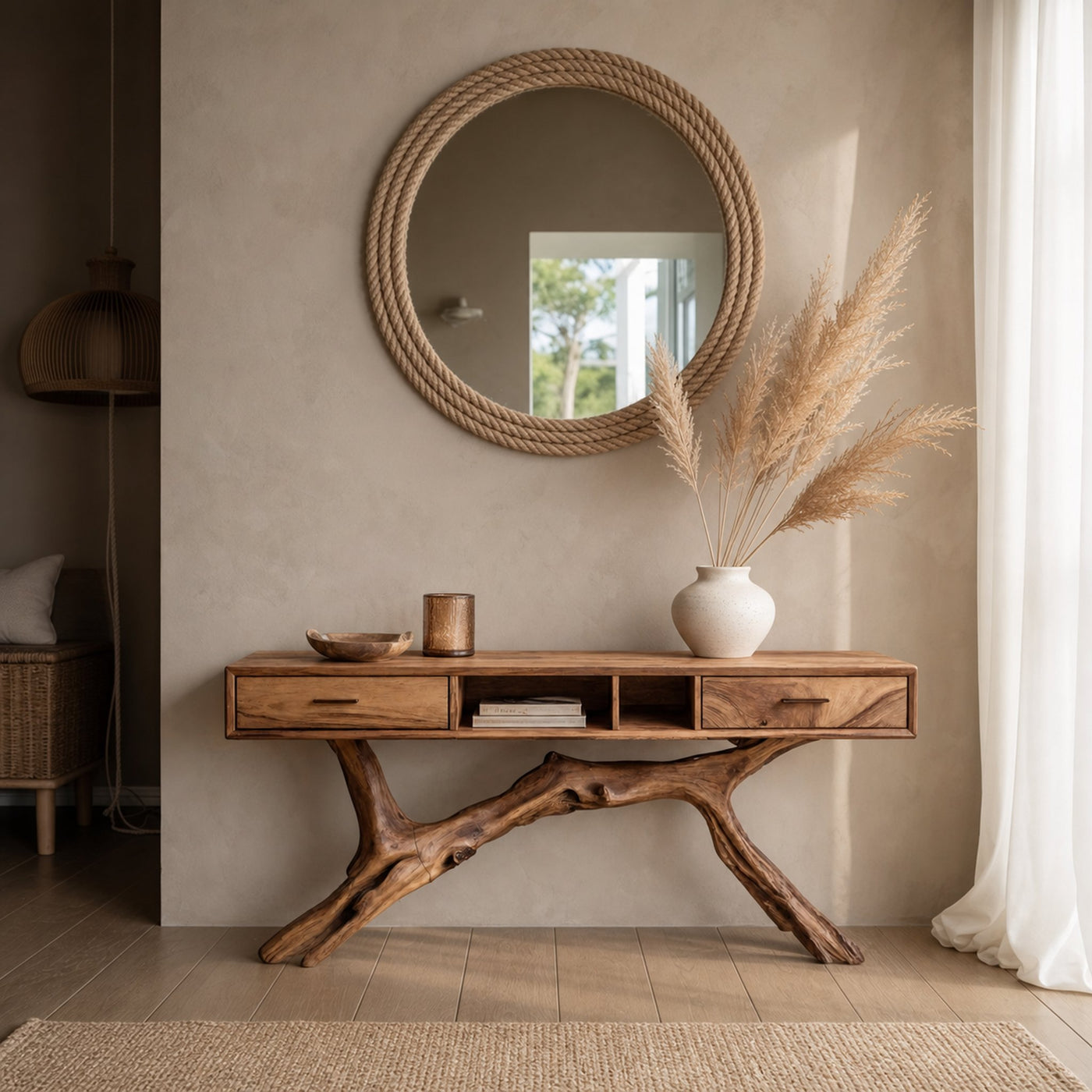 Rustic Live Edge Entryway Table For Entryway Design Warm Welcome - product view 6
