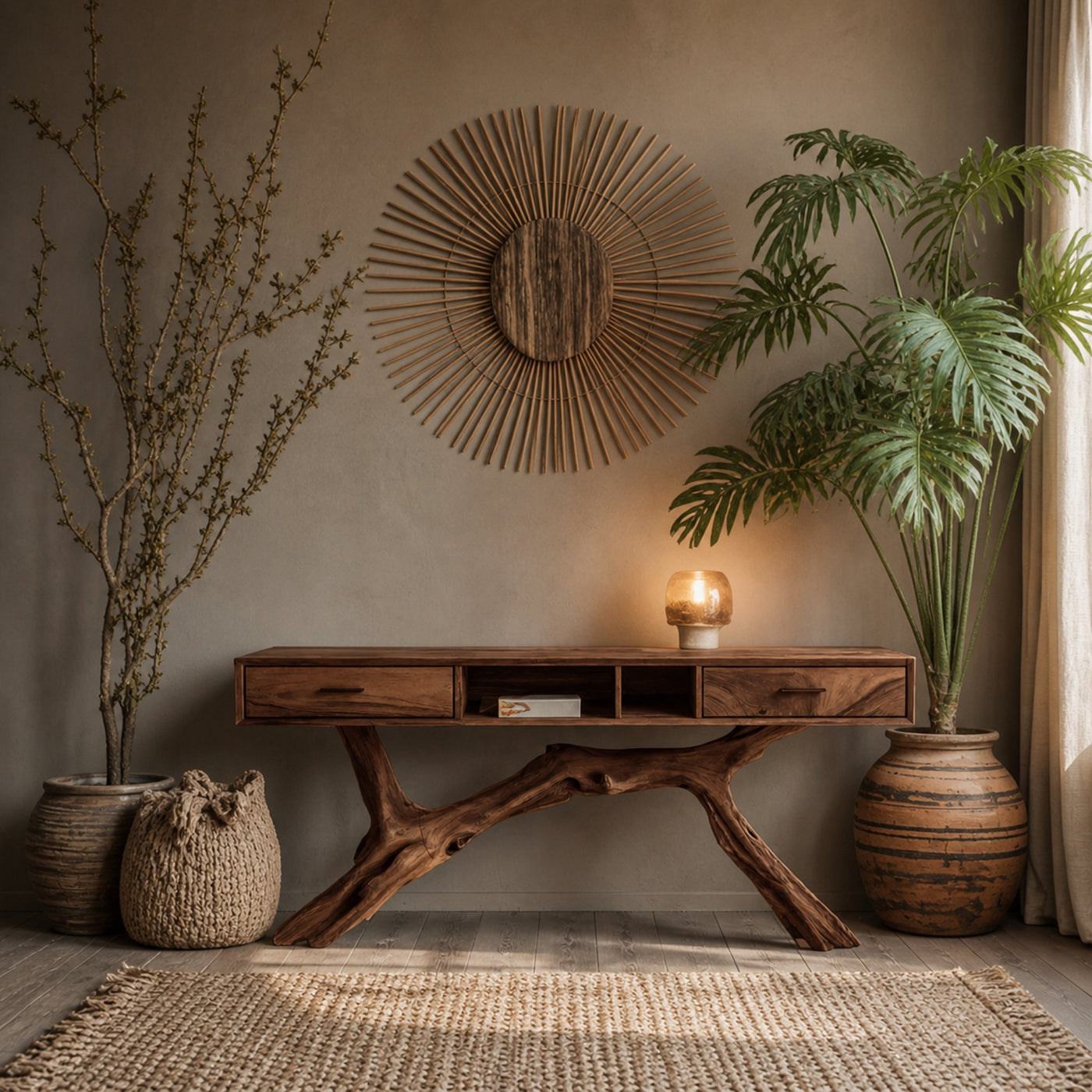 Rustic Live Edge Entryway Table For Entryway Design Warm Welcome - product view 7