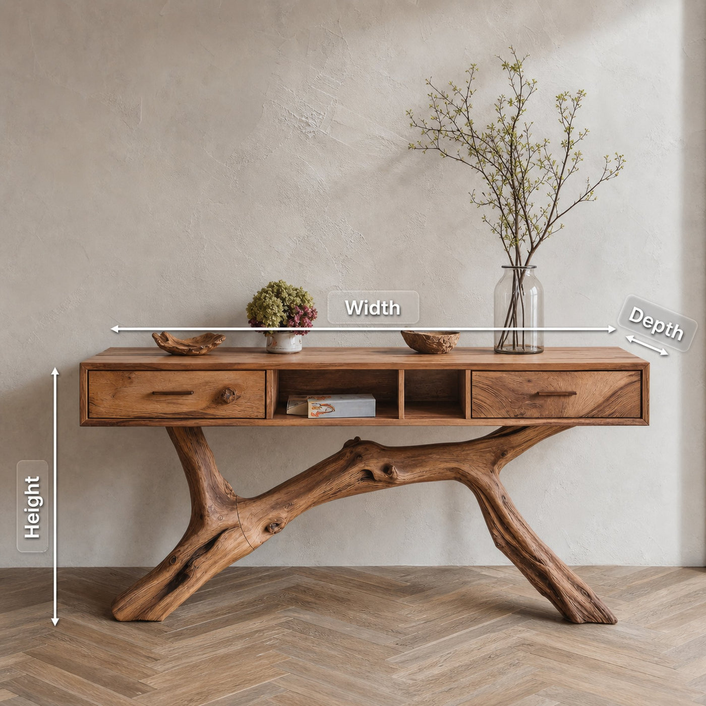 Rustic Live Edge Entryway Table For Entryway Design Warm Welcome - product view 8