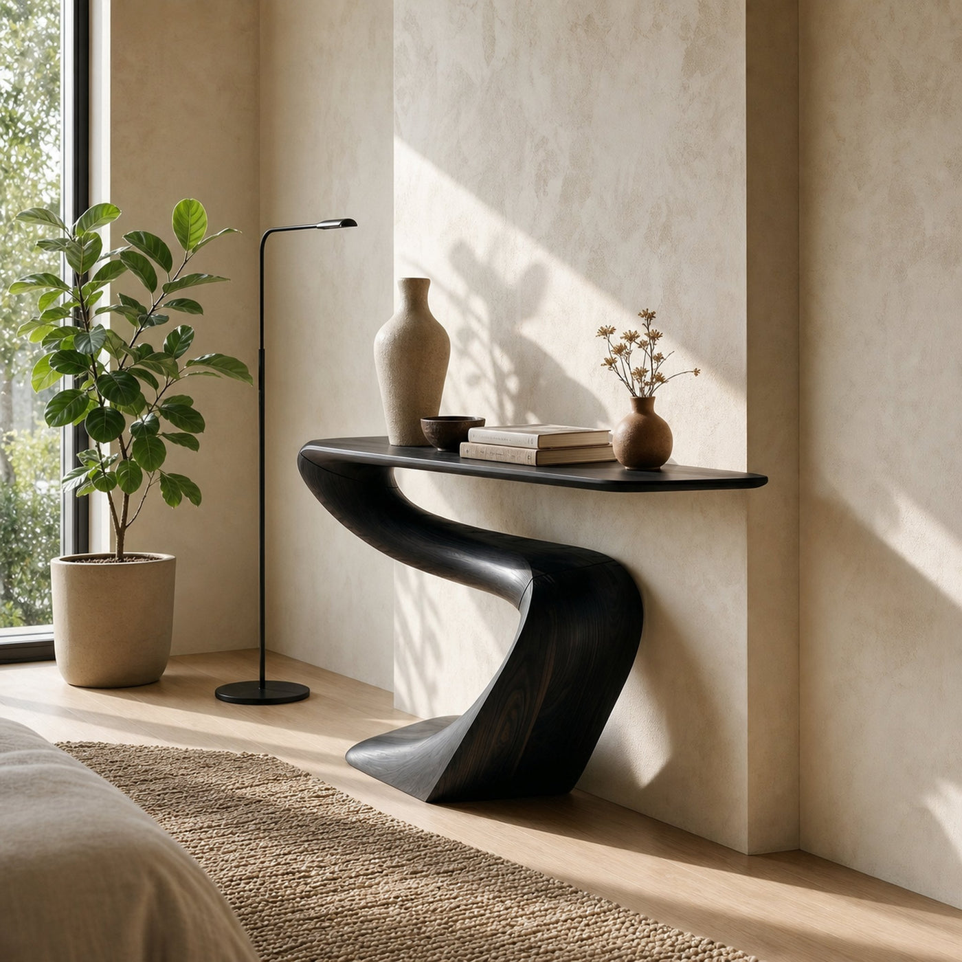 Rustic Minimalist Console Table For Hallway Entryway - product view 7
