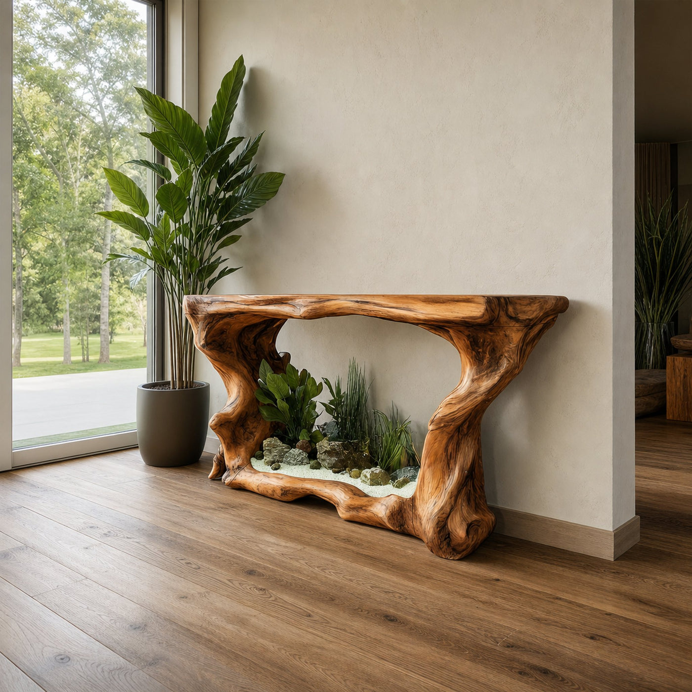 Rustic Modern Console Table Entryway