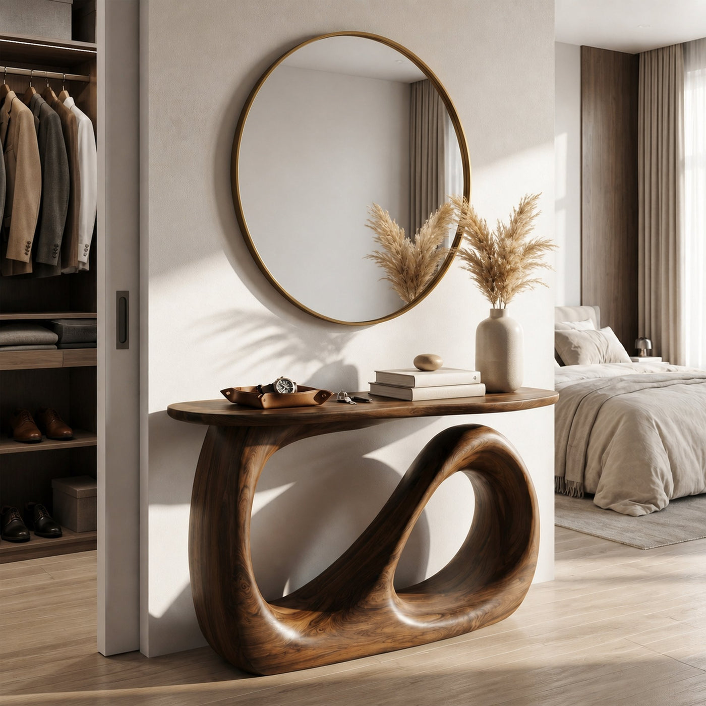 Rustic Organic Console Table For Entryway Living Room - product view 6