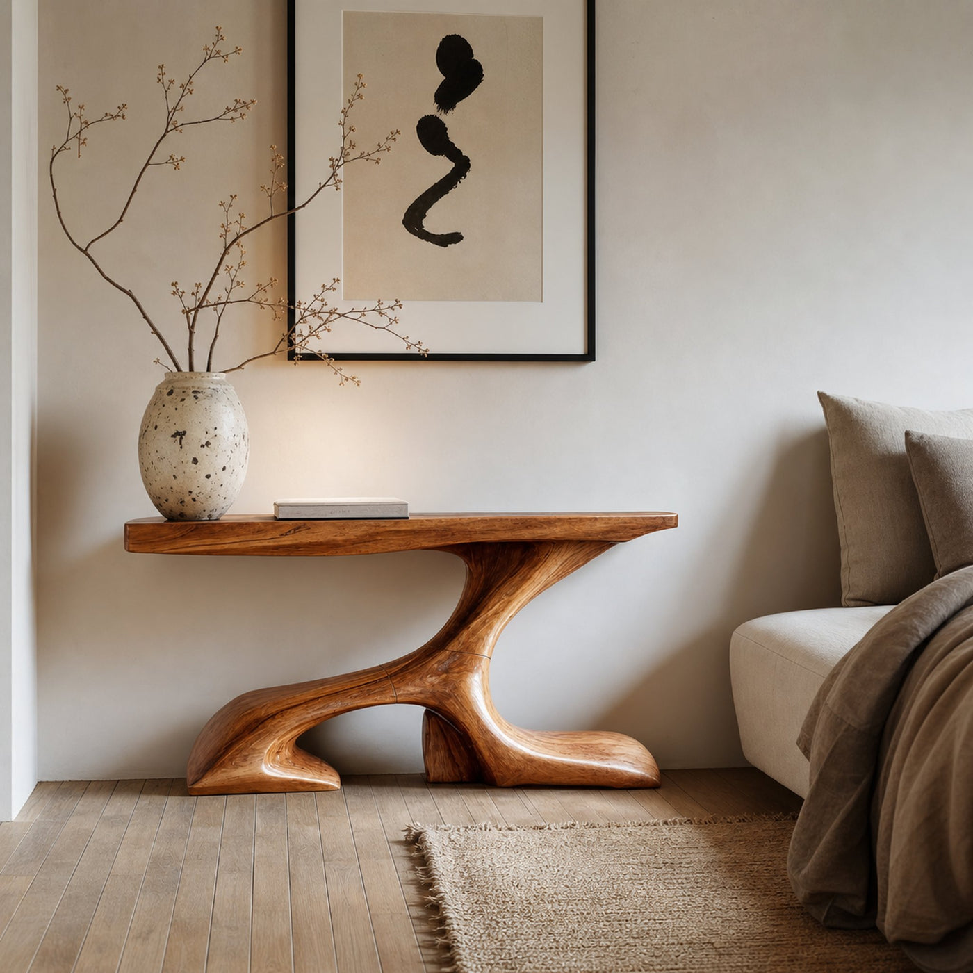 Rustic Solid Wood Console Table For Modern Entryway - product view 3