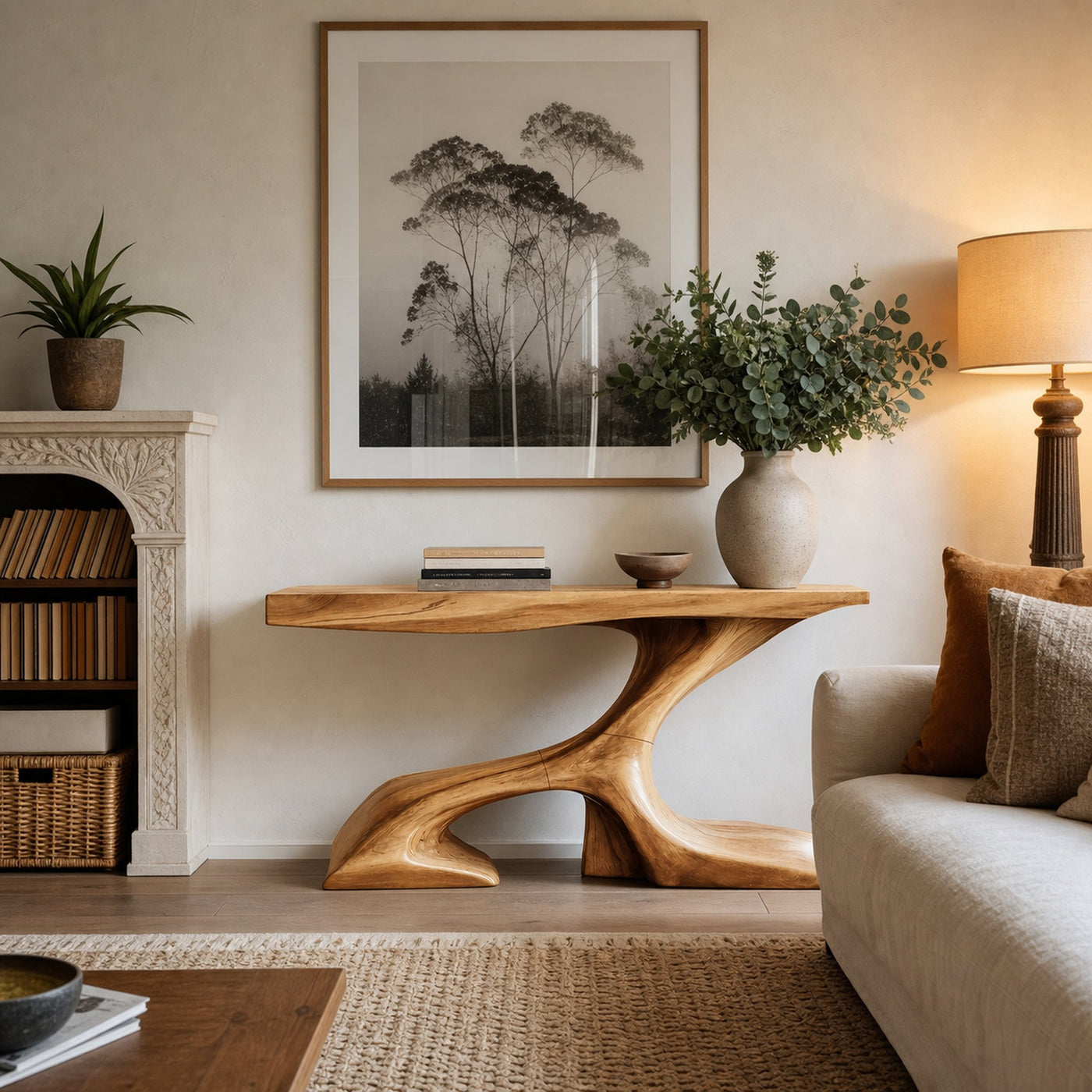 Rustic Solid Wood Console Table For Modern Entryway - product view 5