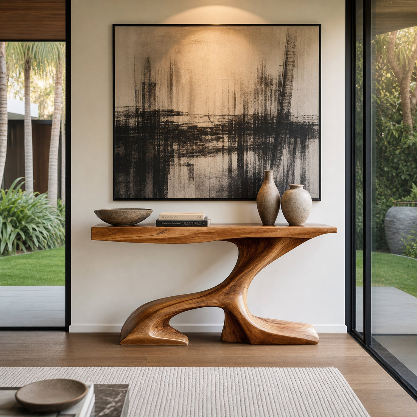Rustic Solid Wood Console Table For Modern Entryway - product view 6