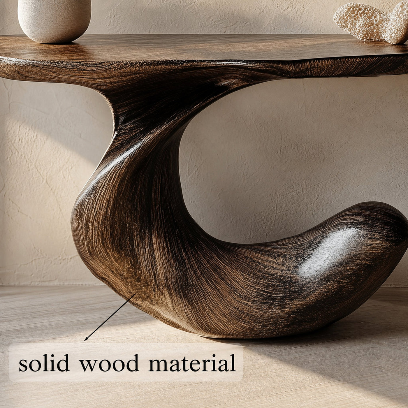 Rustic Solid Wood Console Table Narrow Mini Handmade Side Table - product view 5