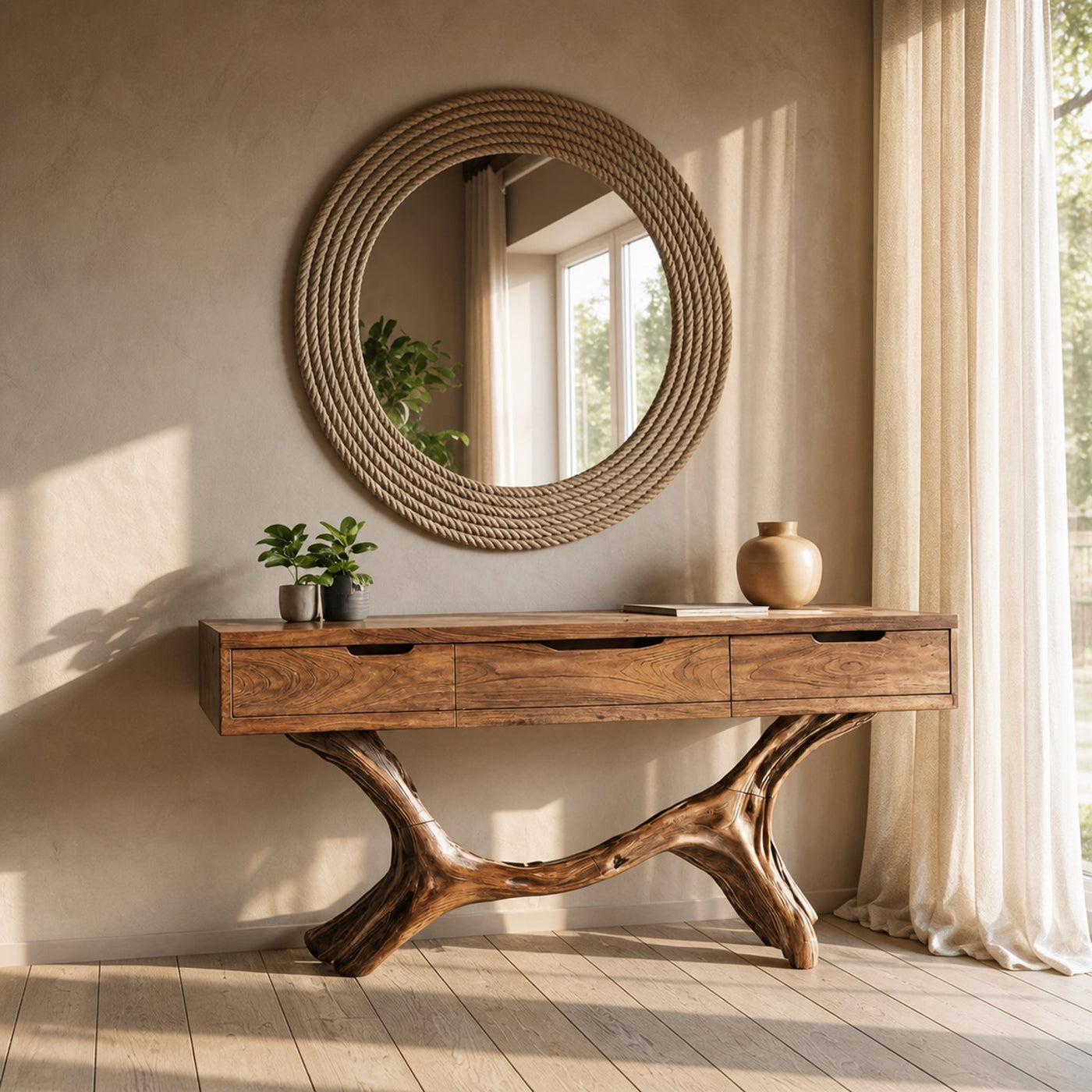 Rustic Solid Wood Dressing Table For Cozy Bedroom - product view 6