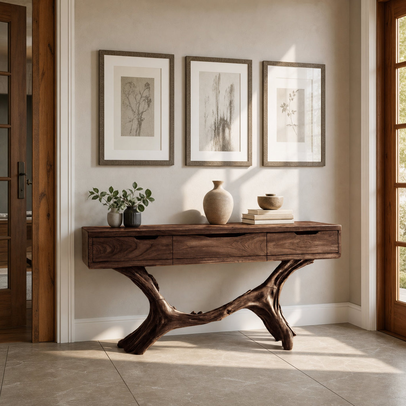 Rustic Solid Wood Dressing Table For Cozy Bedroom - product view 7