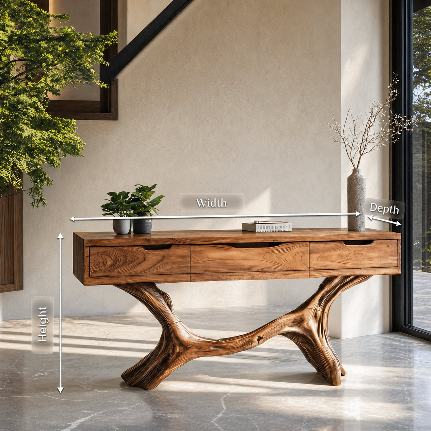 Rustic Solid Wood Dressing Table For Cozy Bedroom - product view 8