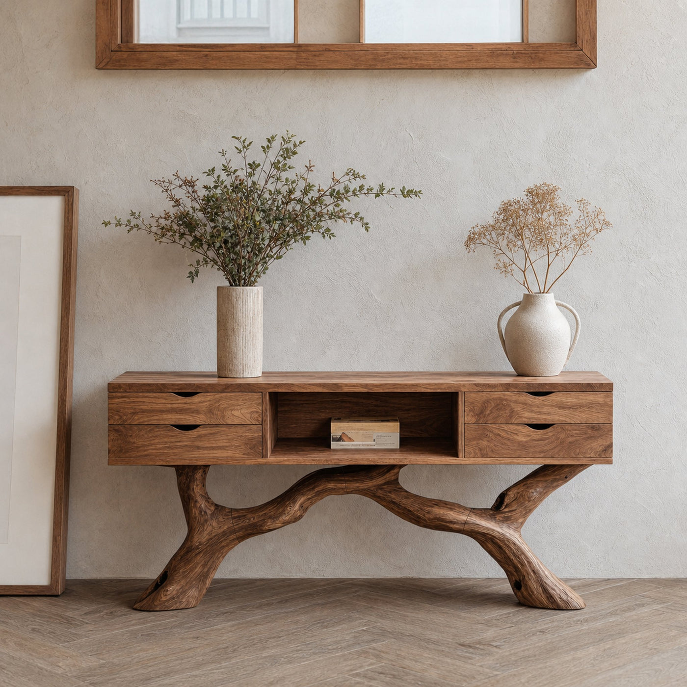 Rustic Solid Wood Dressing Table For Furniture Decor Cozy Style