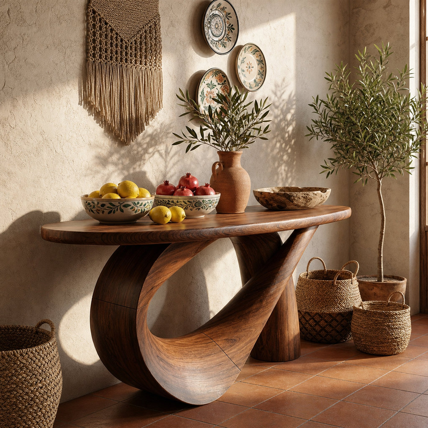 Rustic Statement Console Table For Entryway - product view 3