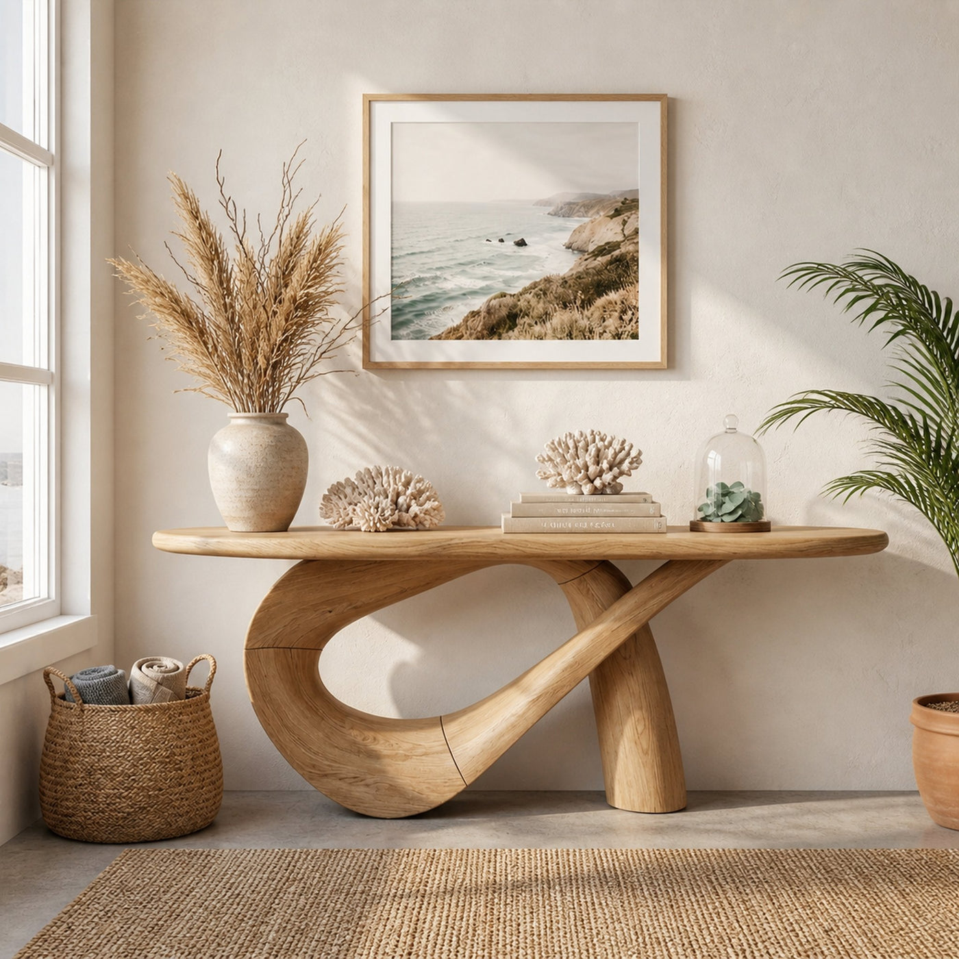 Rustic Statement Console Table For Entryway - product view 4