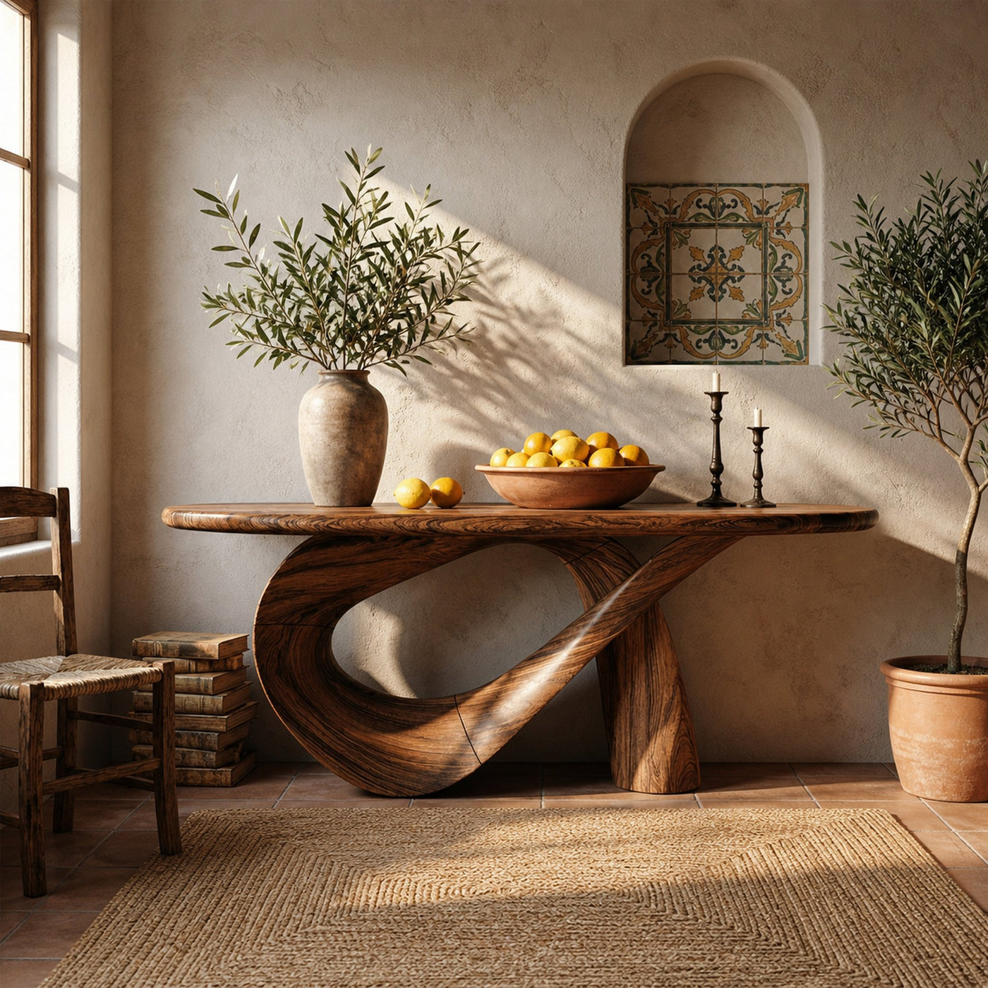 Rustic Statement Console Table For Entryway - product view 5