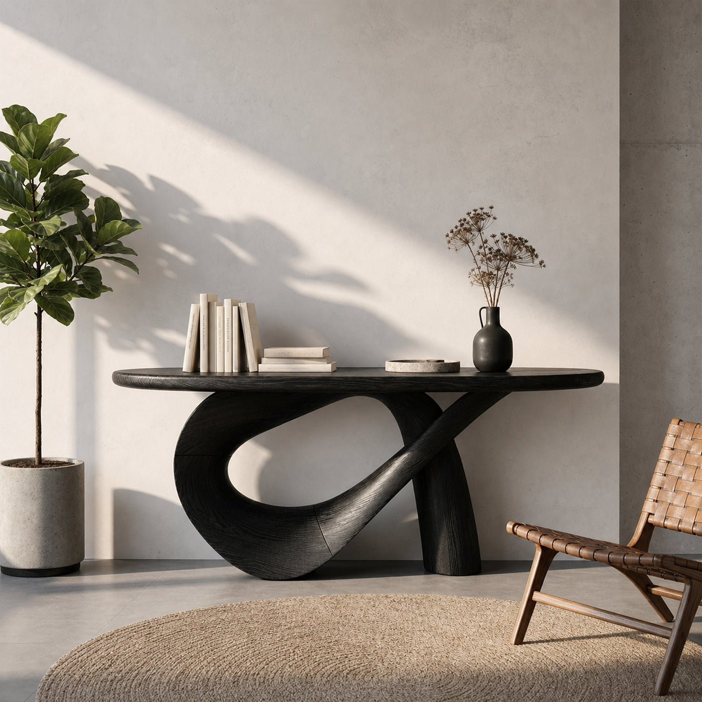 Rustic Statement Console Table For Entryway - product view 7