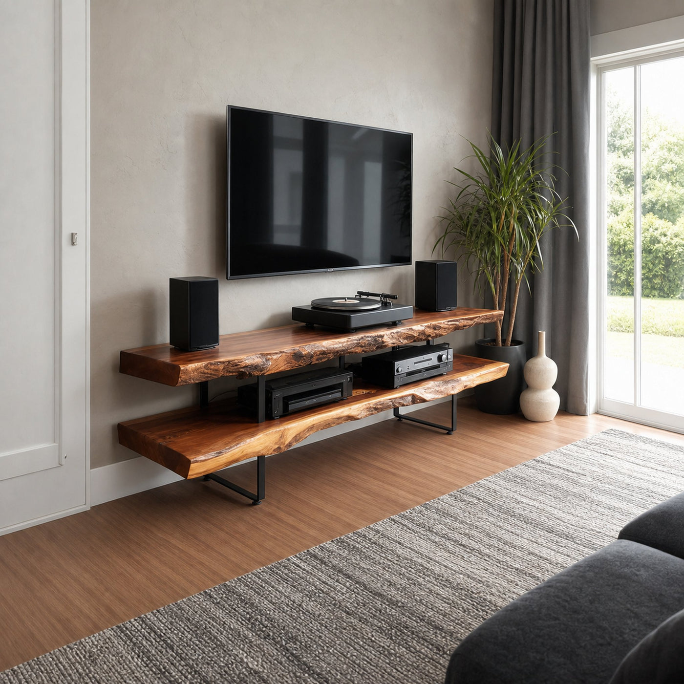 Rustic TV Stand Entryway Decor