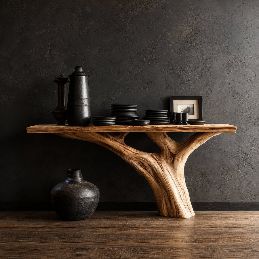 Rustic Tree Console Table Accent Hallway Or Living Room