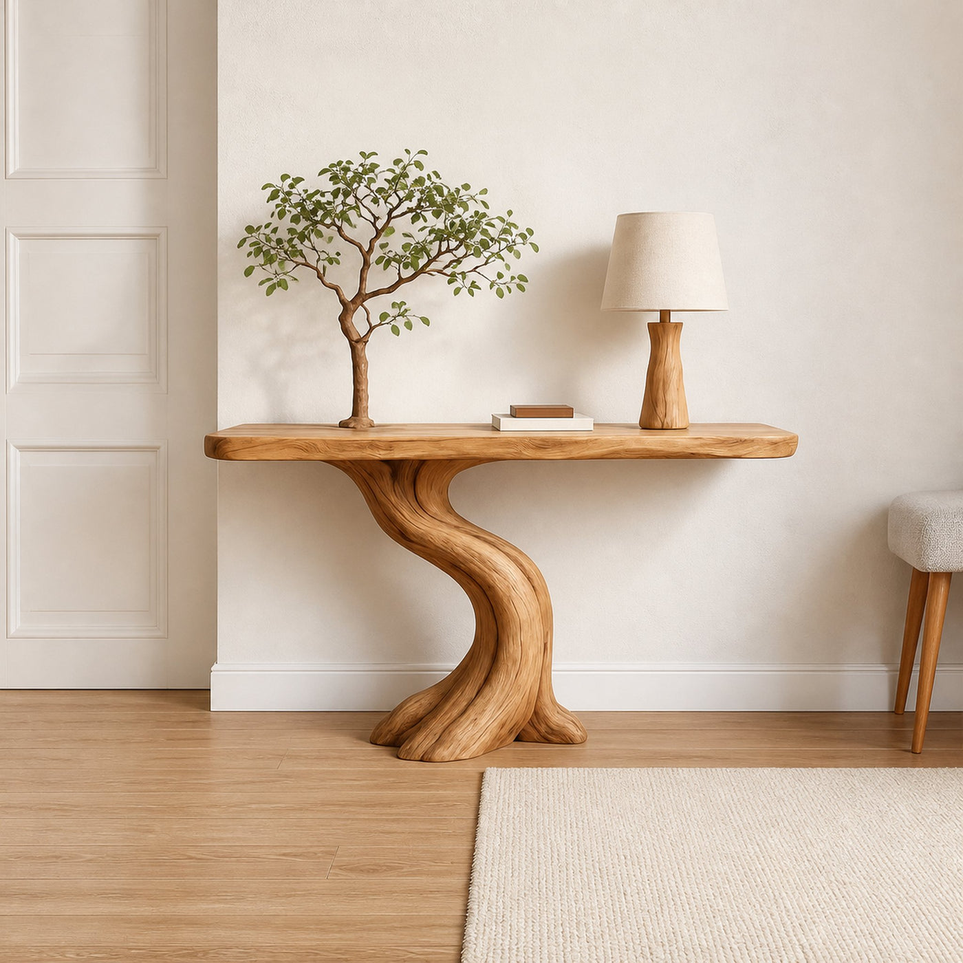 Rustic Tree Console Table Entryway Hall