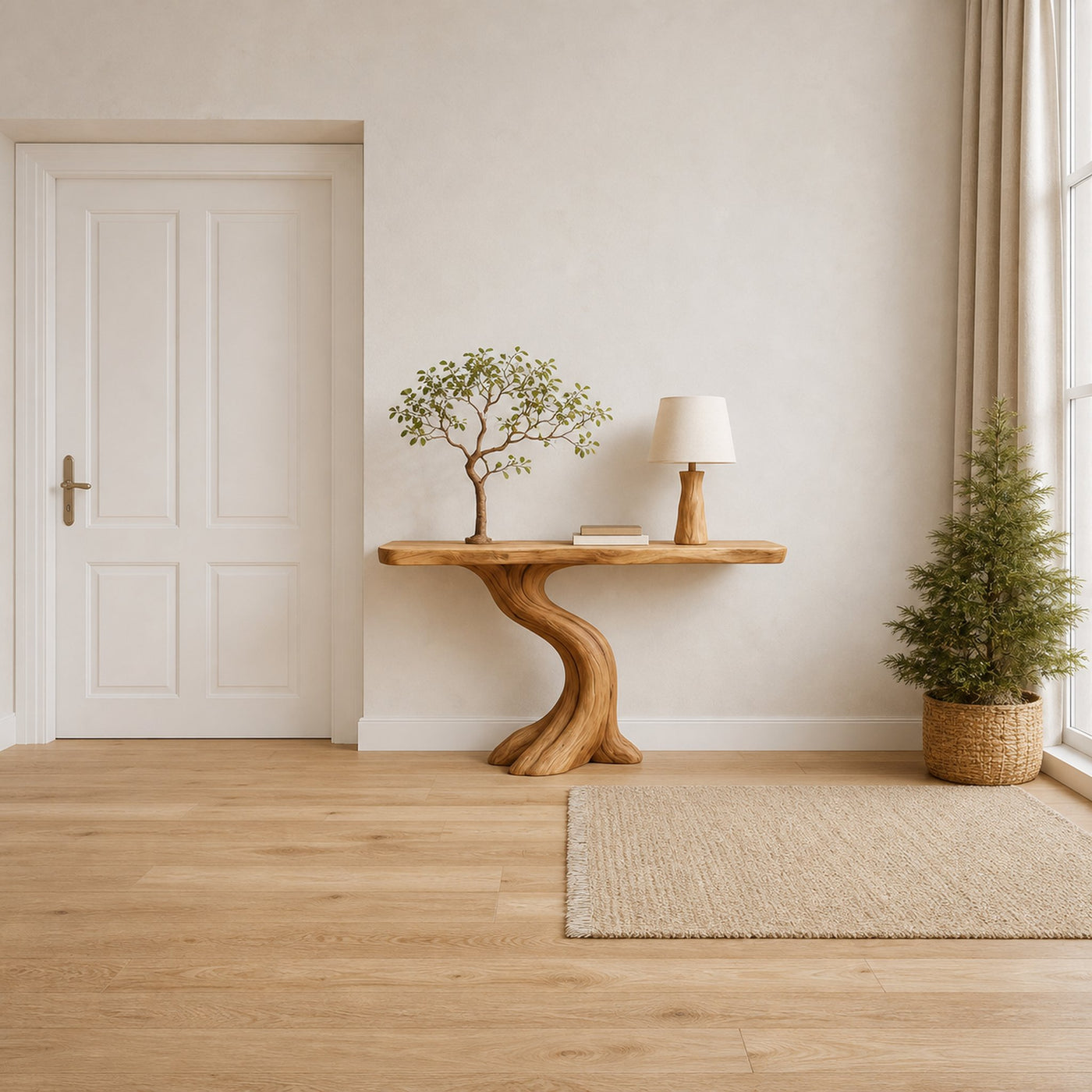 Rustic Tree Console Table Entryway Hall - product view 2