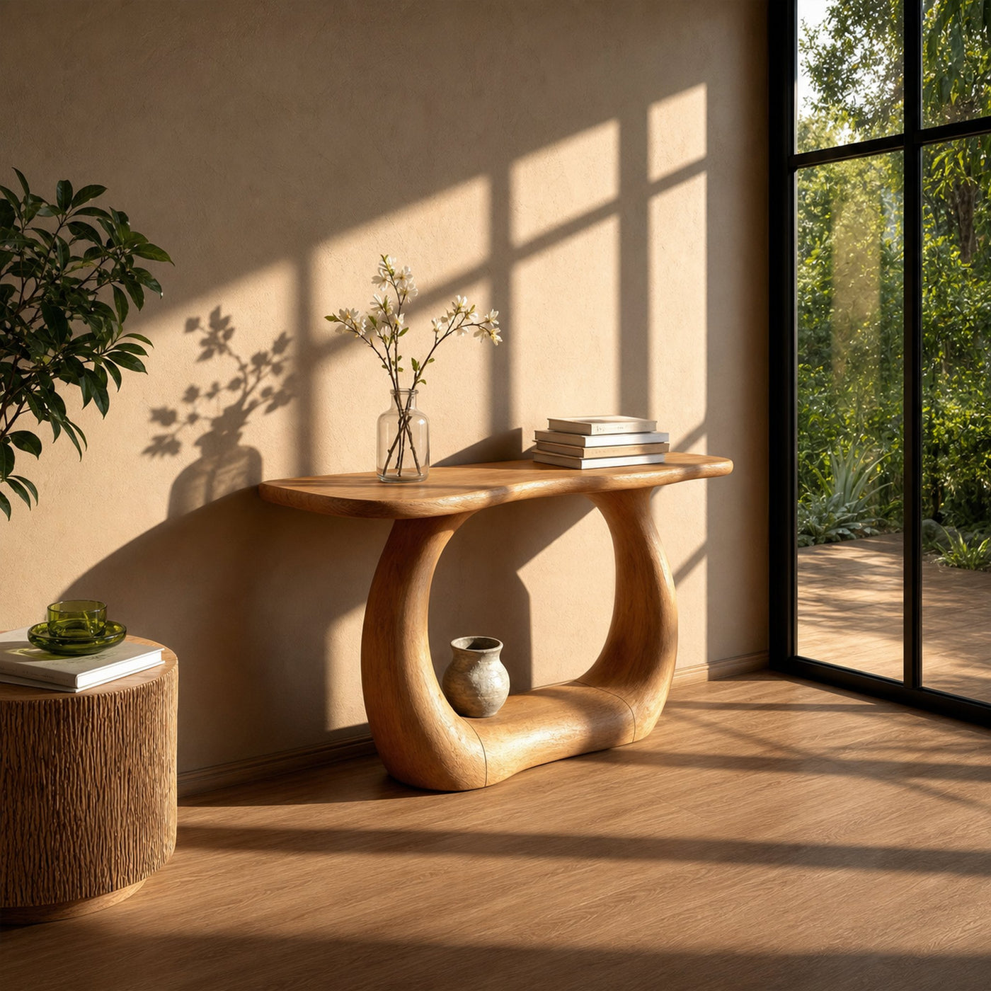 Rustic Tree Inspired Console Table Hallway Or Entryway - product view 2