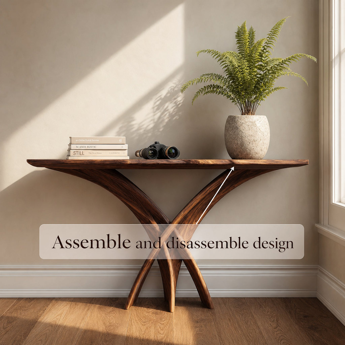 Rustic Wall Console Table Entryway - product view 4