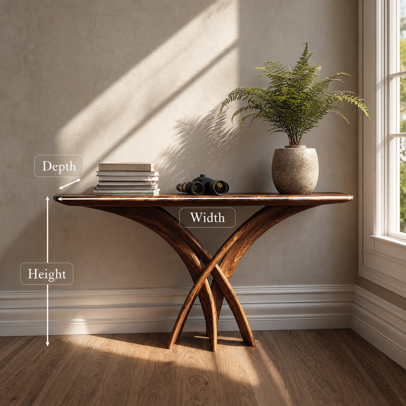 Rustic Wall Console Table Entryway - product view 5