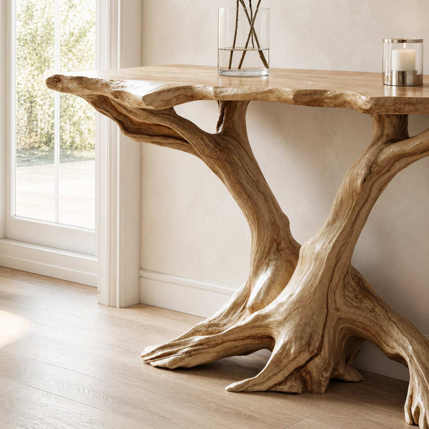 Rustic Wood Console Table For Hallway Decor - product view 3
