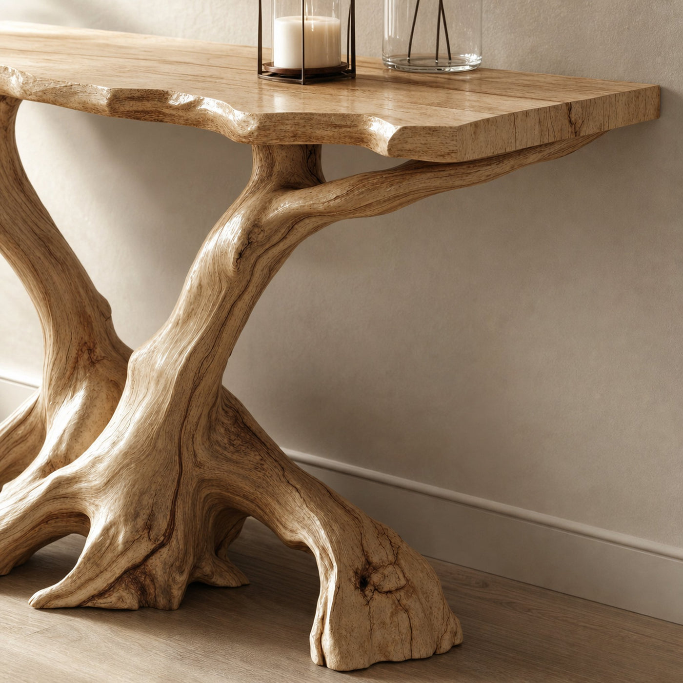 Rustic Wood Console Table For Hallway Decor - product view 4