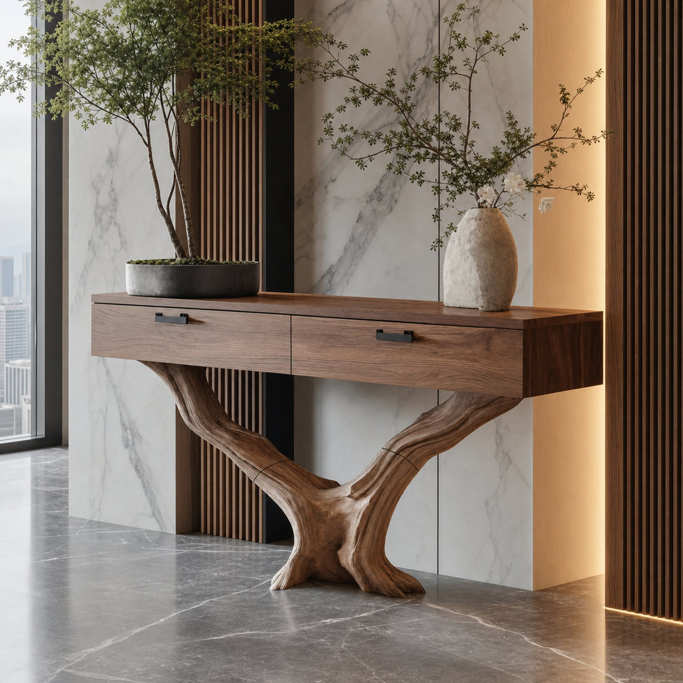 Rustic Wooden Console Table For Entryway Design Vintage Farmhouse