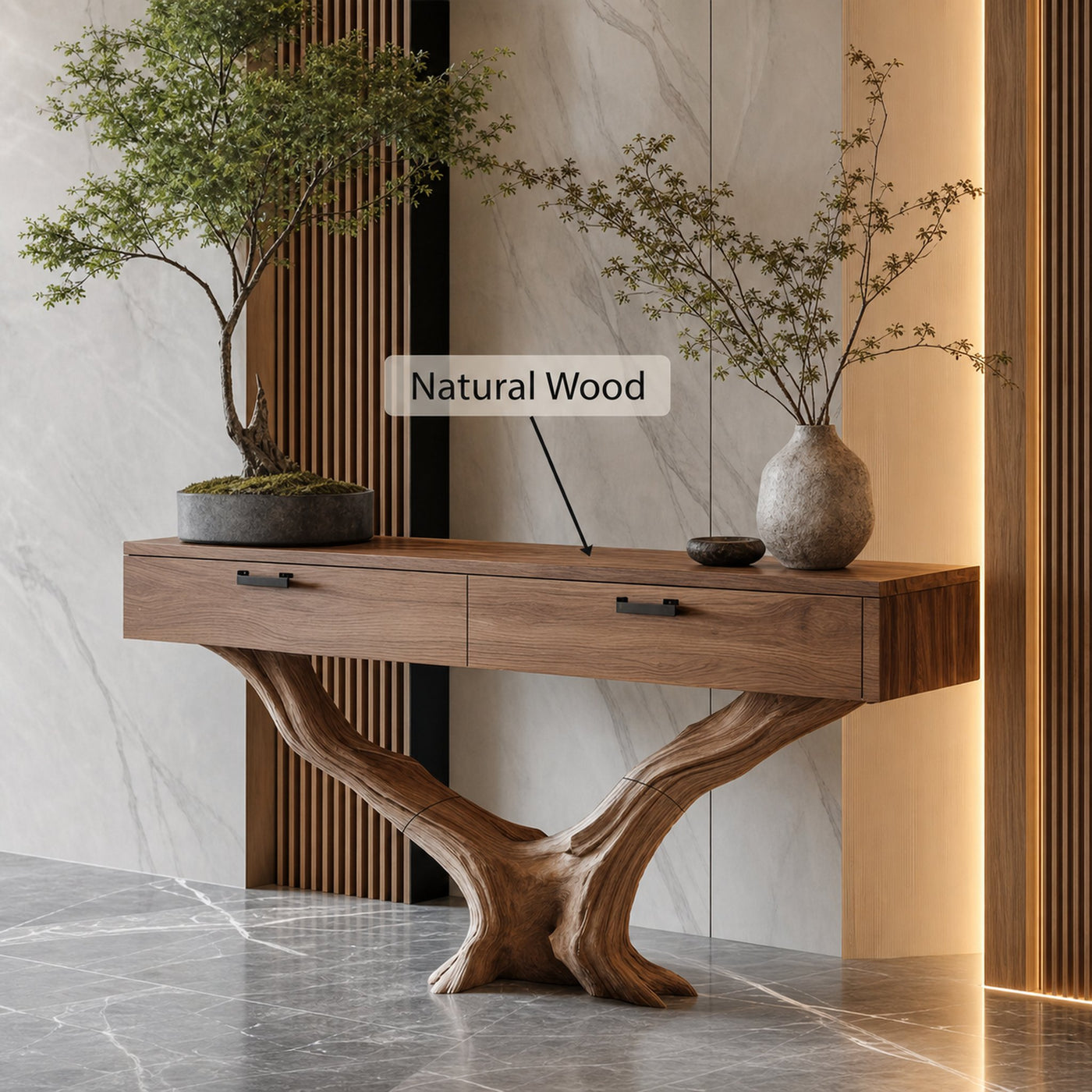 Rustic Wooden Console Table For Entryway Design Vintage Farmhouse - product view 5