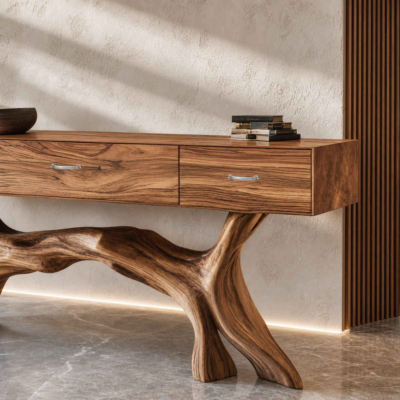 Rustic Wooden Console Table For Furniture Decor With Storage Ideas - product view 4