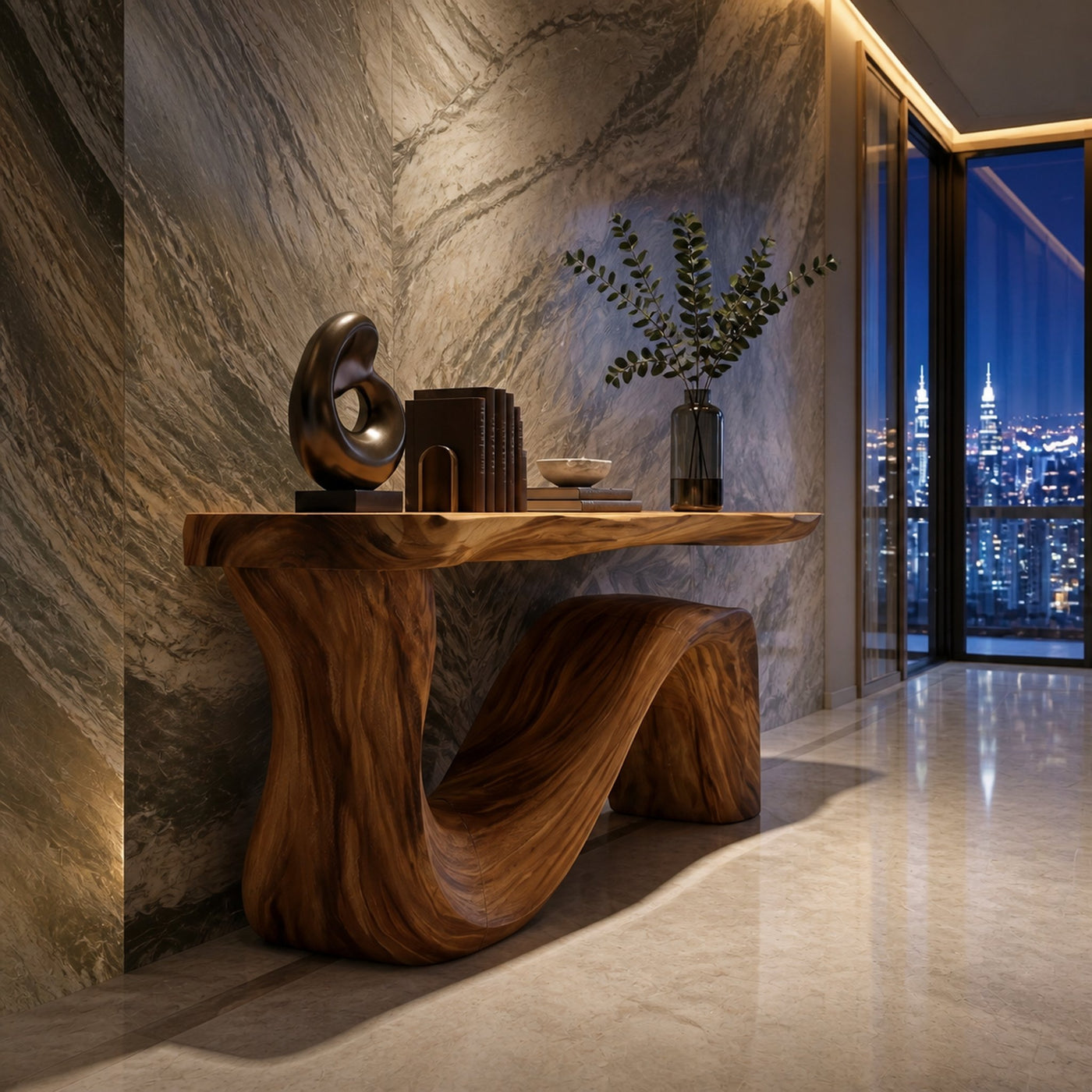 Rustic Wooden Console Table For Mountain Cabin Furniture - product view 6