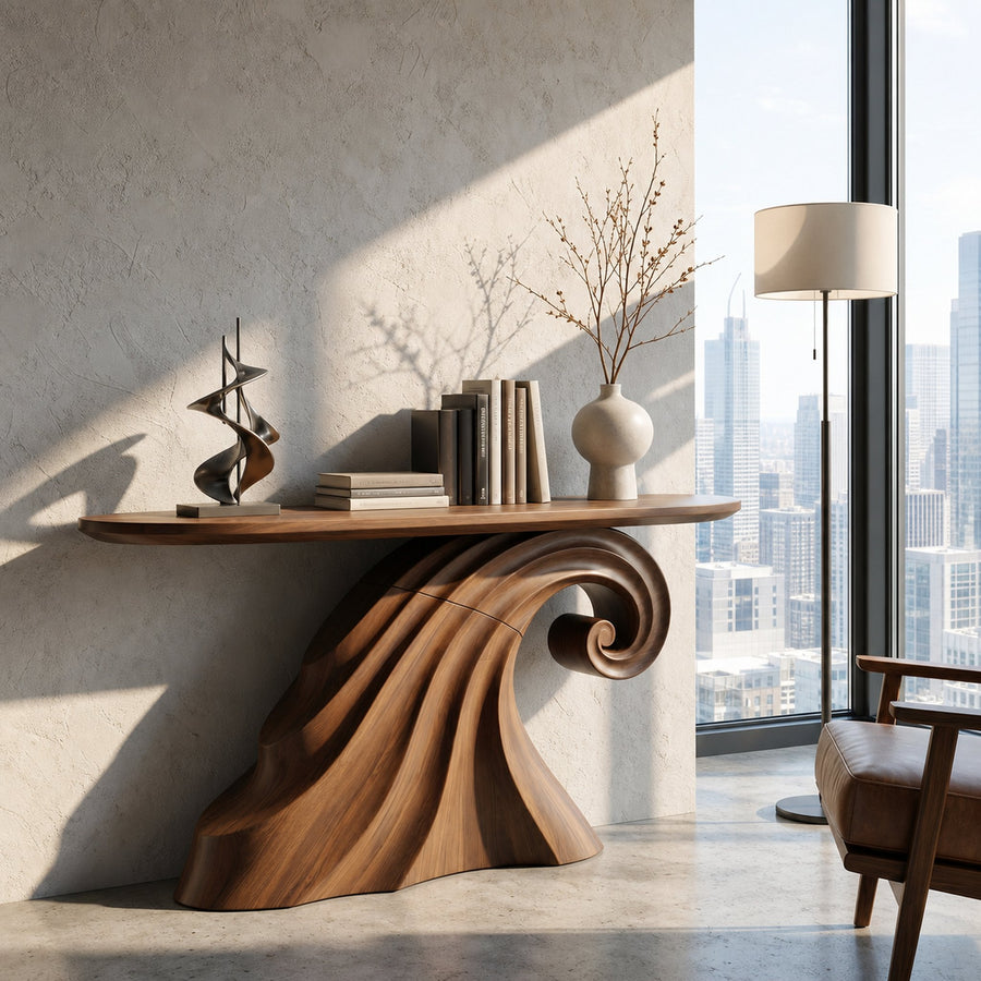 Scandinavian Artistic Console Table For Office Entryway
