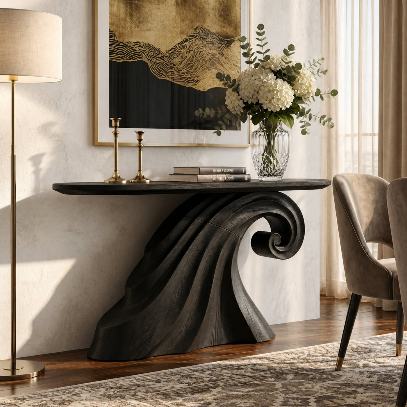 Scandinavian Artistic Console Table For Office Entryway - product view 7