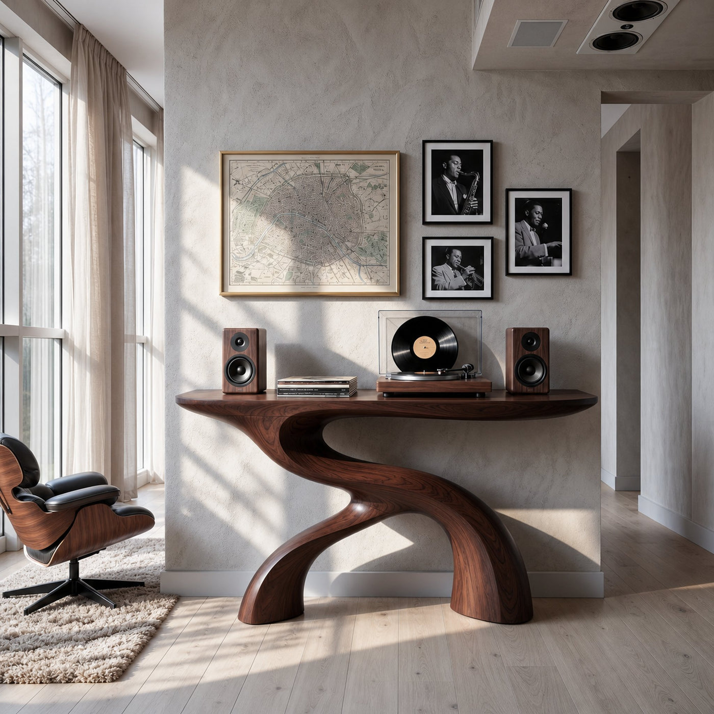 Scandinavian Crescent Hall Table For Entry Hall Interior - product view 7
