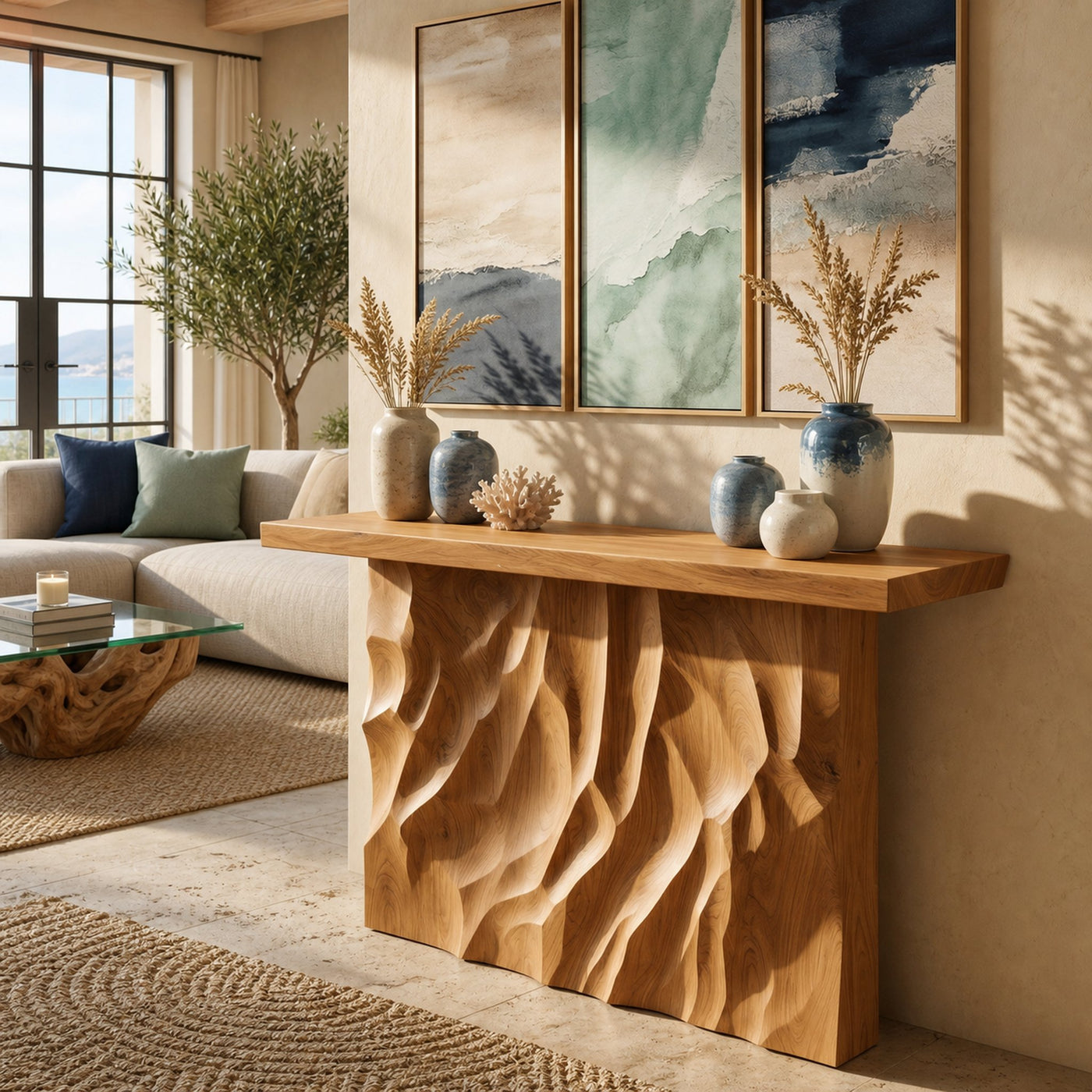 Scandinavian Live Form Accent Table For Open Concept Interior - product view 5