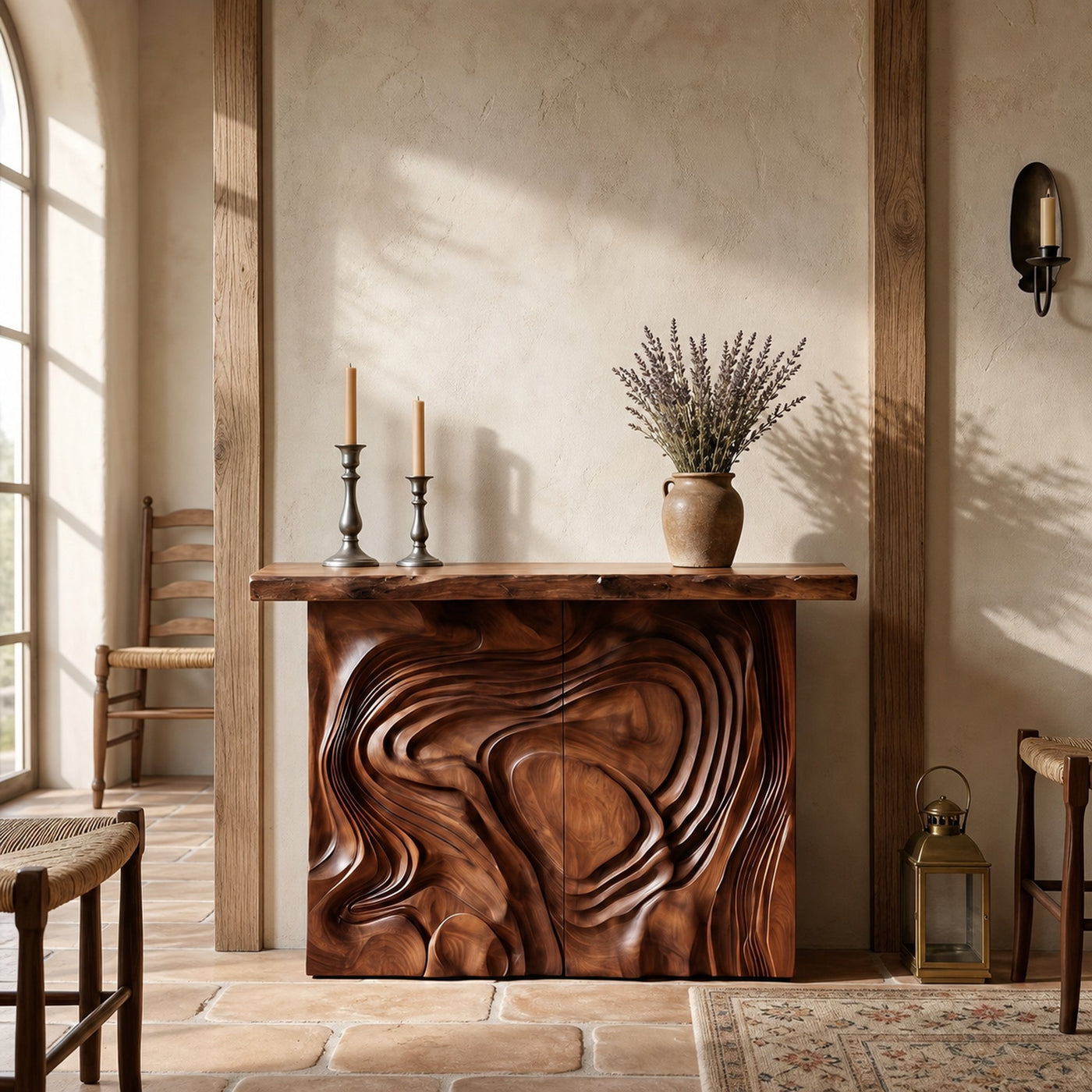 Scandinavian Organic Edge Accent Table For Entry Hall Interior - product view 2