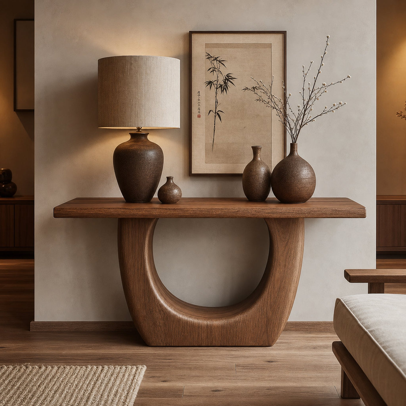 Sculptural Modern Console Table Living Room And Entryway