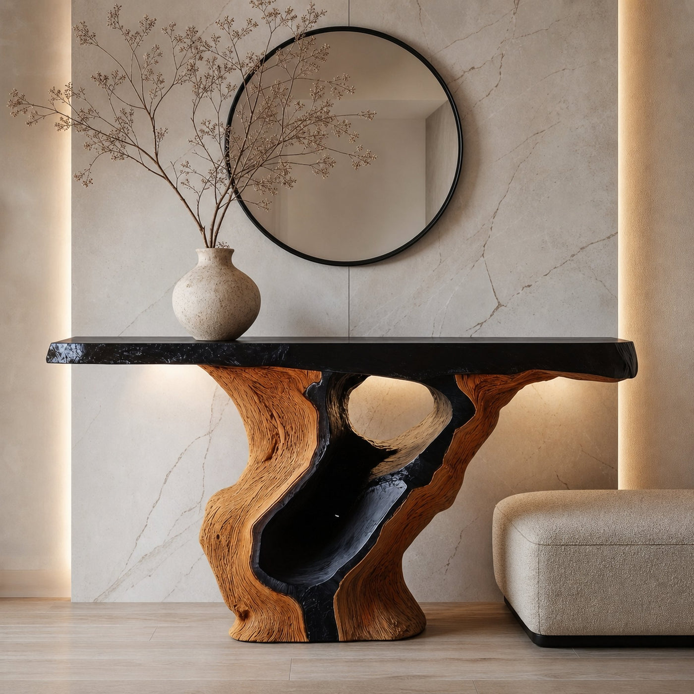Sculptural Tree Root Console Table For Entryway And Living Room - product view 6