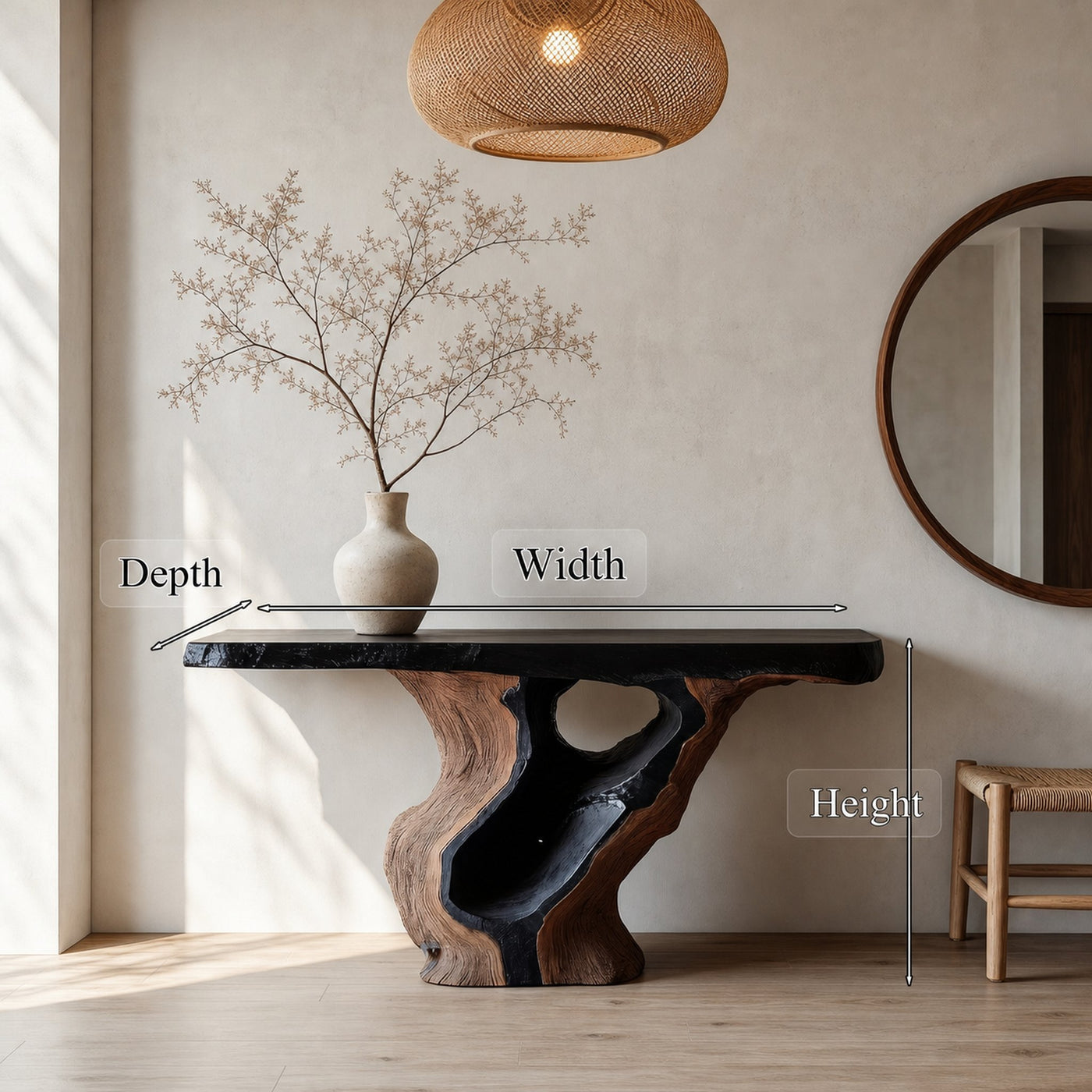 Sculptural Tree Root Console Table For Entryway And Living Room - product view 8