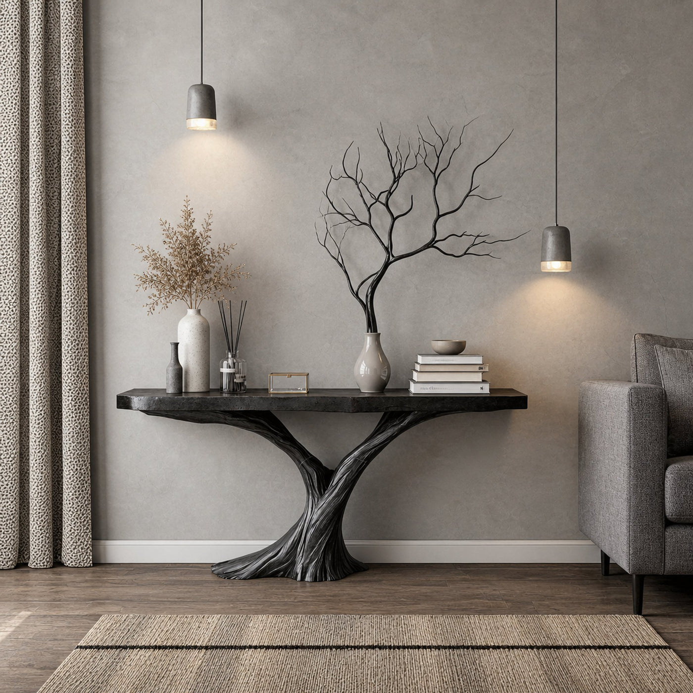 Space Saving Wood Console Table For A Practical Entryway Solution - product view 2