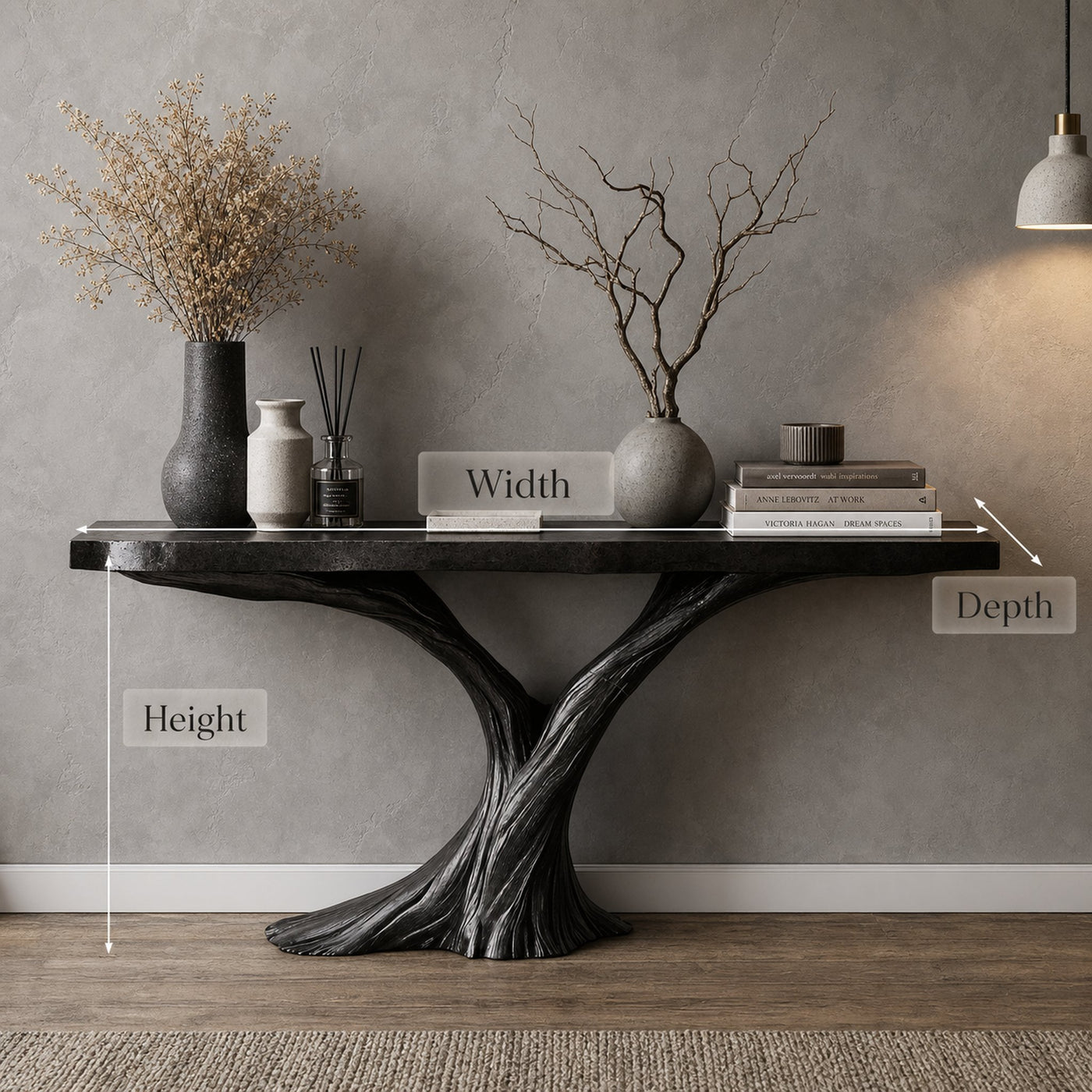 Space Saving Wood Console Table For A Practical Entryway Solution - product view 6