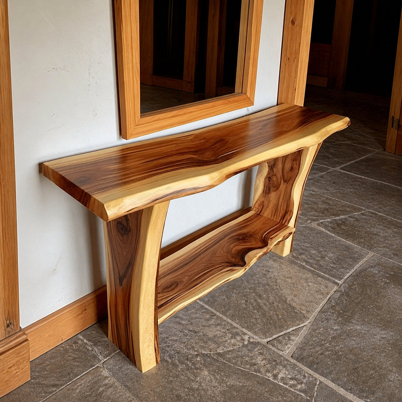 Unique Narrow Side Table For Rustic Interiors