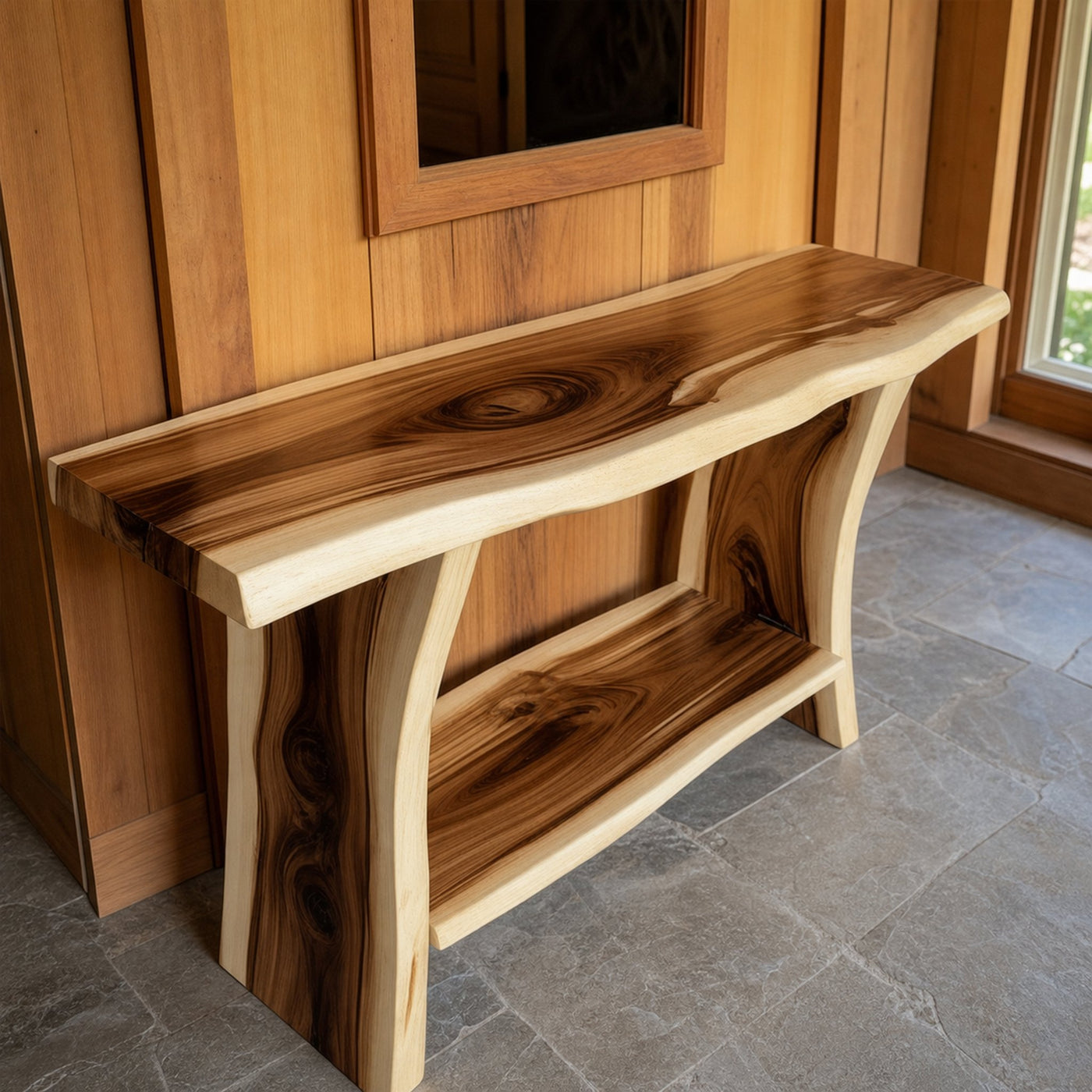 Unique Narrow Side Table For Rustic Interiors - product view 2