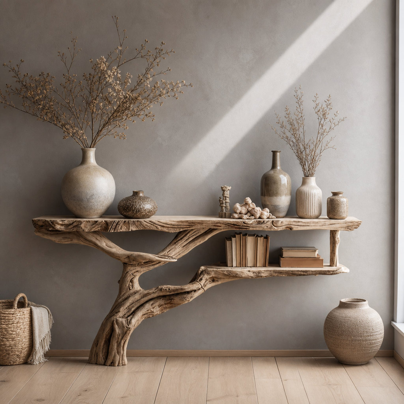 Wood Console Table Hallway Table Farmhouse Decor
