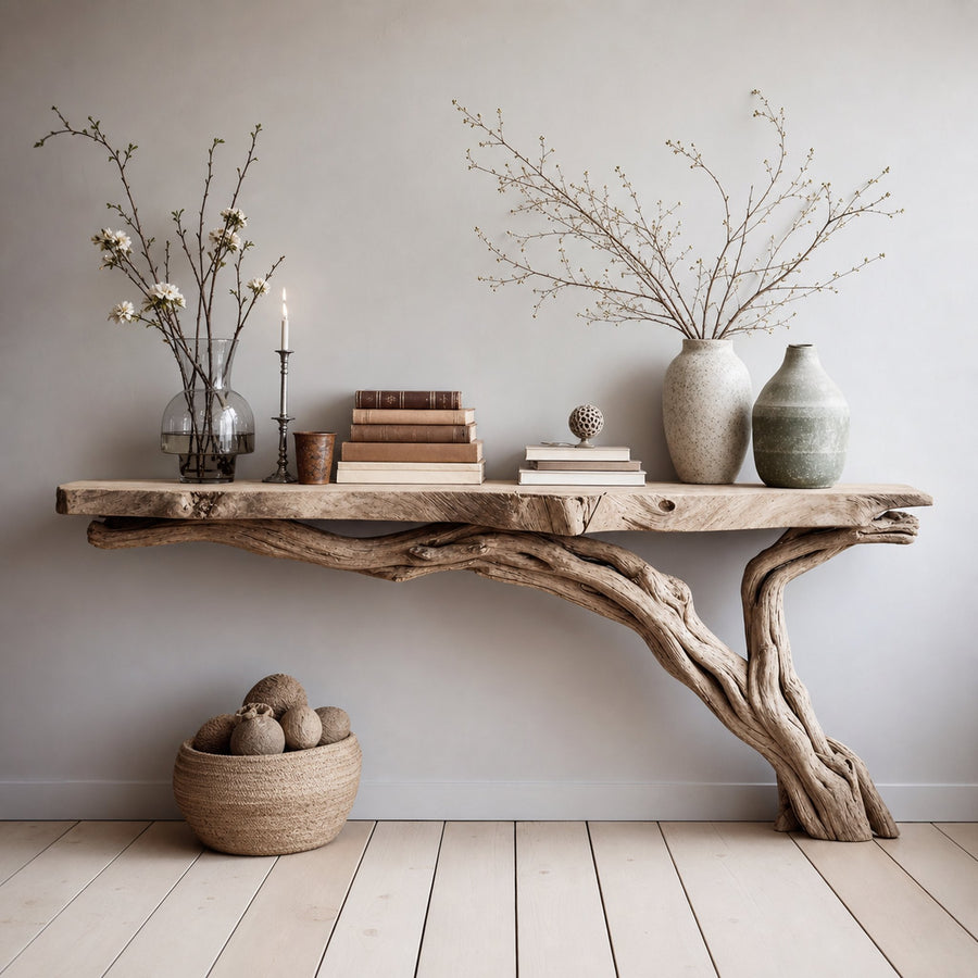 Wood Console Table Rustic Entry Table Home Decor