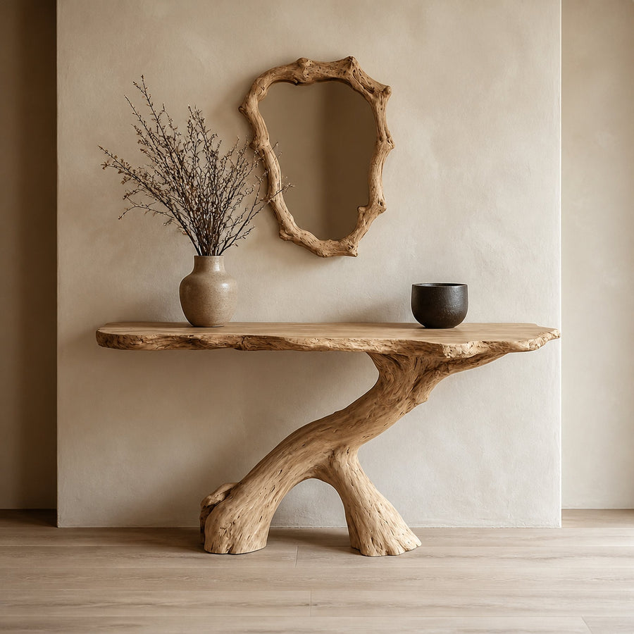 Wood Console Table Rustic Narrow Decor Home Gift