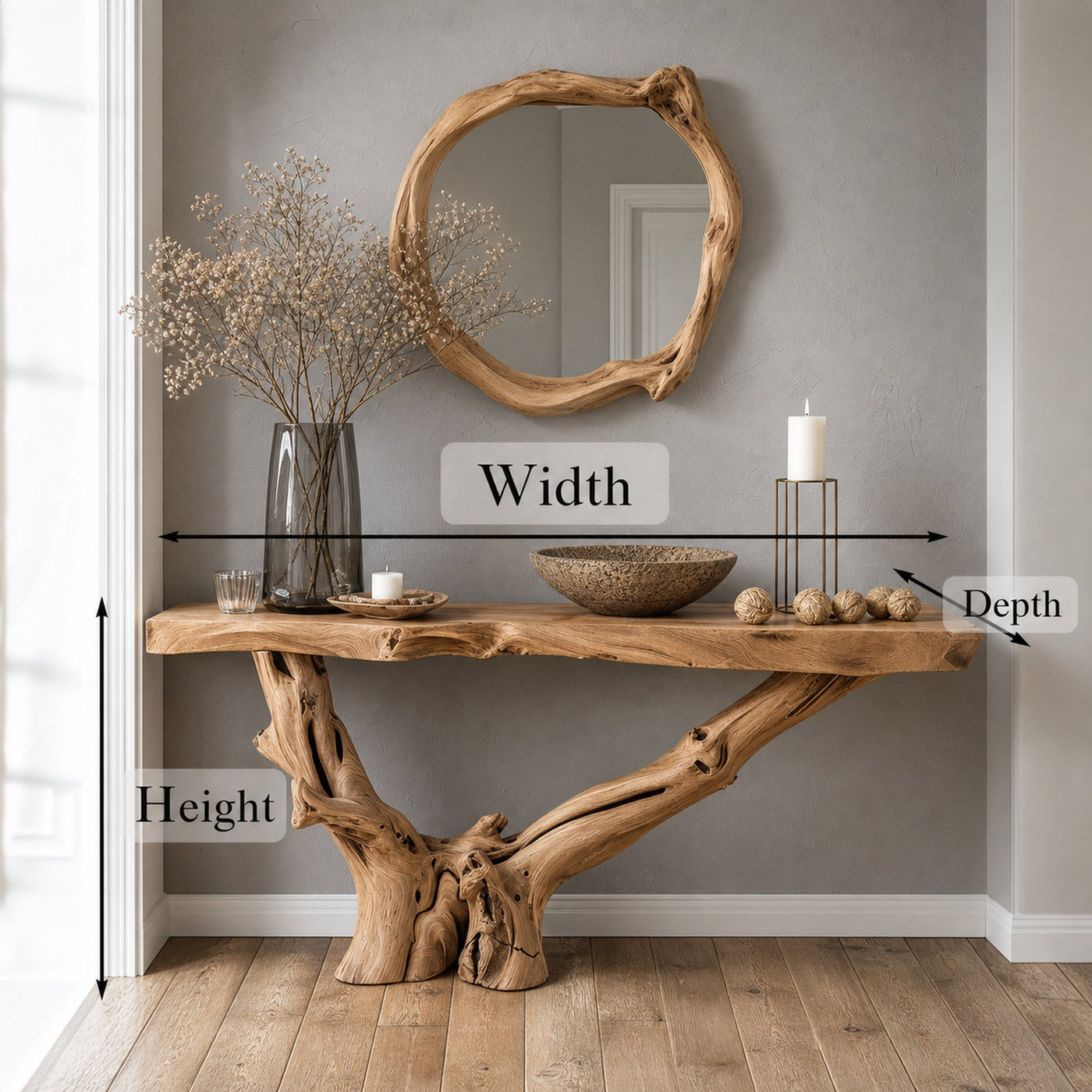 Wood Entry Console Table - product view 7
